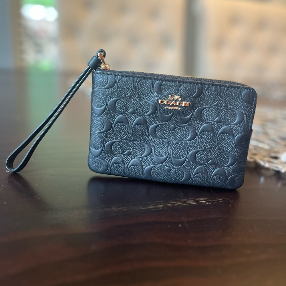 Authentic Leather Coach Wristlet
